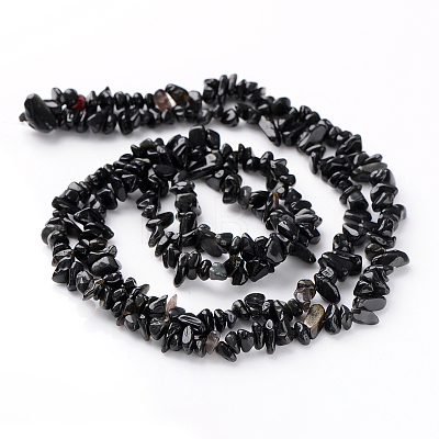 Natural Obsidian Bead Strands F079-1