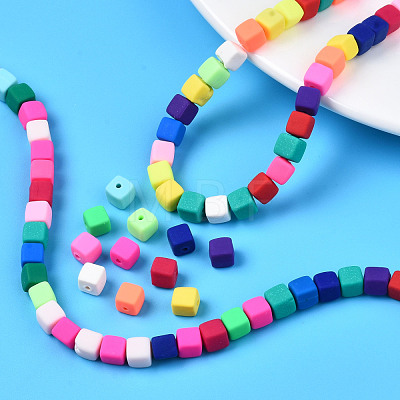 Handmade Polymer Clay Beads Strands X-CLAY-T020-09-1