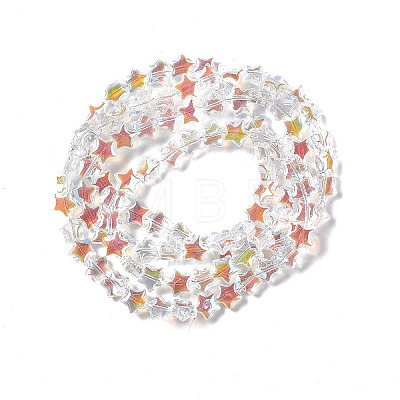 Transparent Electroplate Glass Beads Strands EGLA-E030-01J-1