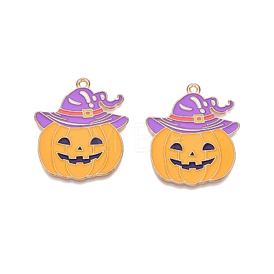 Halloween Theme Alloy Enamel Pendants PALLOY-N176-30-RS-1