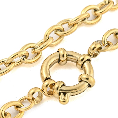 304 Stainless Steel Cable Chain Bracelets for Women BJEW-Q344-05G-1