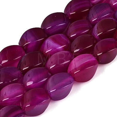 Dyed & Heated Natural Agate Beads Strands G-N359-14A-04-1