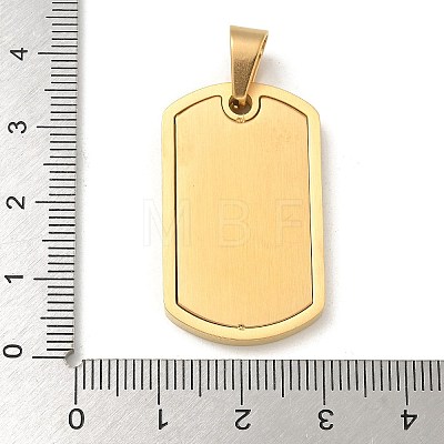 PVD Vacuum Plating 304 Stainless Steel Stamping Blank Tag Pendants STAS-G346-20G-1