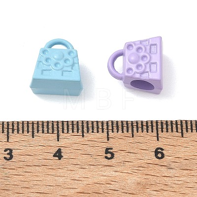 Spray Painted Alloy European Beads AL-CBA5B8E-02-1