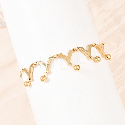 304 Stainless Steel Link Anklets BJEW-H643-07G-1