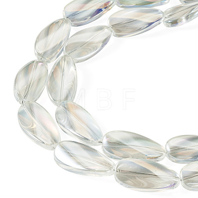 1Strand Electroplate Transparent Glass Beads Strands EGLA-TADJ0001-20A-1