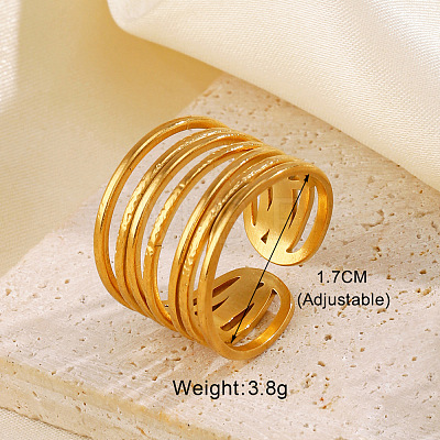 304 Stainless Steel Cuff Rings FS-WG5A8AF-07-1