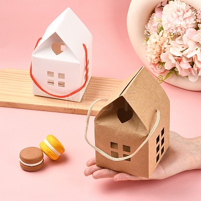 40Pcs 2 Colors Paper Boxes with Handle Rope and Window CON-CJ0001-25-1