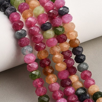 Faceted Dyed Natural White Jade Beads Strands GG-CBAE966-01A-F-1