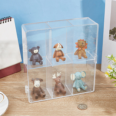 6 Grids Acrylic Bead Containers CON-WH0086-119-1