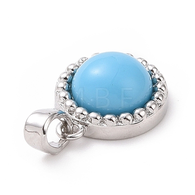 Synthetic Turquoise Charms KK-C245-01P-1