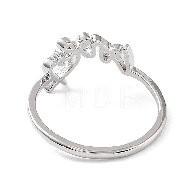 Brass Open Cuff Rings for Women RJEW-A028-01P-1