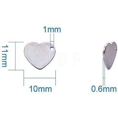 Handmade Gifts Ideas for Valentines Day 304 Stainless Steel Stamping Blank Tag Pendants STAS-PH0010-20-1