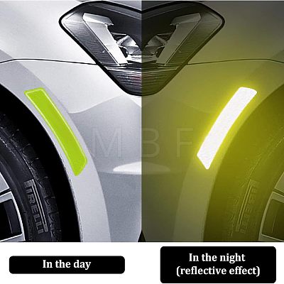 CHGCRAFT 10 Sheets 6 Colors Waterproof Luminous Plastic Self-Adhesive Stickers DIY-CA0004-73-1