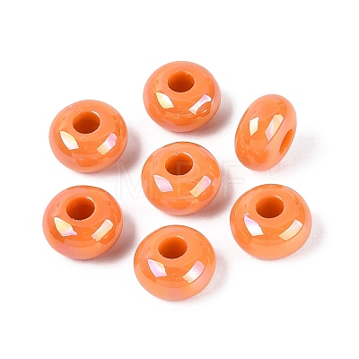 Halloween Theme Opaque Acrylic European Beads OACR-E033-19M2-1