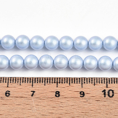 Baking Painted Pearlized Glass Pearl Bead Strands HY-N002-6mm-C04-1