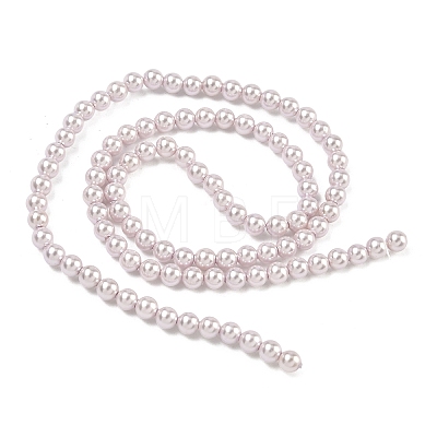 Electroplated Shell Pearl Beads Strands BSHE-G041-4mm-06-1