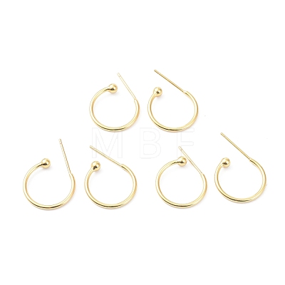 Brass Stud Earrings KK-P205-02G-1