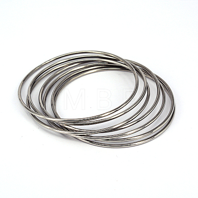 201 Stainless Steel Bangles X-BJEW-O115-63-1-1