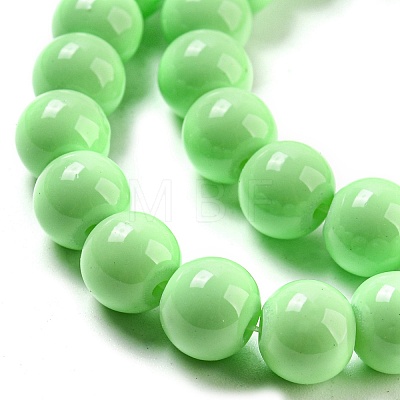 Painted Glass Bead Strands DGLA-S071-8mm-20-1