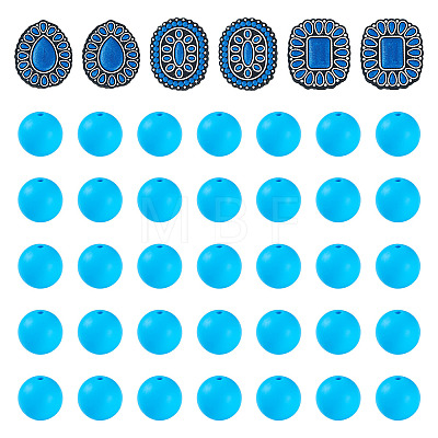 56Pcs 4 Styles Silicone Beads FIND-TA0010-75E-1