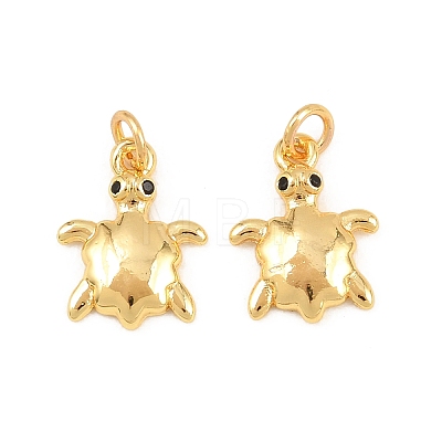 Brass Micro Pave Cubic Zirconia Charms KK-F927-13C-G-1