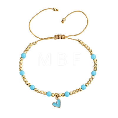 Heart Alloy Enamel Charm Adjustable Bracelets LG2840-2-1