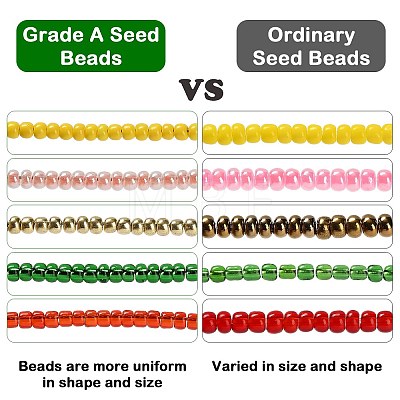 12/0 Grade A Round Glass Seed Beads SEED-N001-D-9/212-1