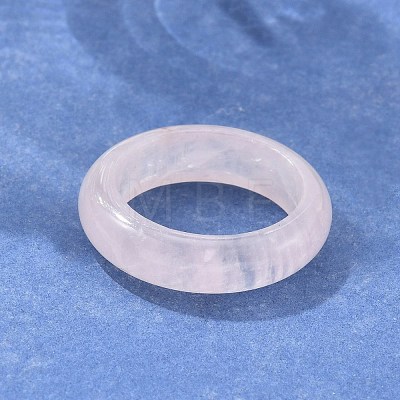 Natural Rose Quartz Plain Band Rings PW-WG25917-06-1