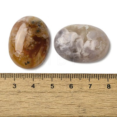 Natural Cherry Blossom Agate Cabochons G-N343-05-1