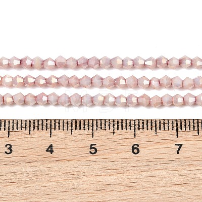 Electroplate Bicone Glass Beads Strands GL-T021-2.5x3mm-16-20-1