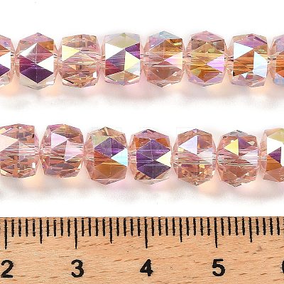 Transparent Electroplate Glass Beads Strands EGLA-K071-02B-1