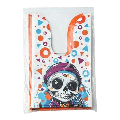 50Pcs 5 Styles Rabbit Shaped Halloween Candy Plastic Bags ABAG-FS0001-08B-1