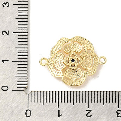 Brass Pave Glass Connector Charms KK-Z073-32G-05-1