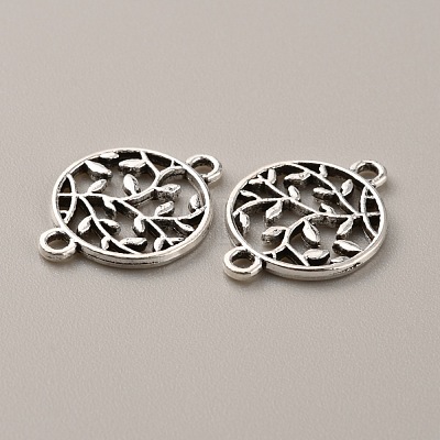 Tibetan Style Zinc Alloy Connector Charms FIND-WH0145-29AS-1