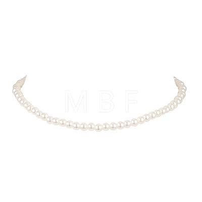 Ocean Imitation Pearl Beaded Alloy Starfish Bib Necklace Sets NJEW-Z116-03G-1