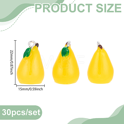 30Pcs Plastic Pendants KY-GA0001-45-1