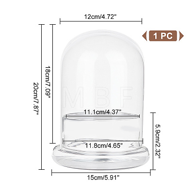 Glass Dome Cover DJEW-WH0034-85B-1