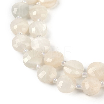 Natural White Moonstone Beads Strands G-B094-A17-01-1