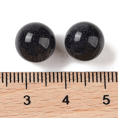 Synthetic Blue Goldstone No Hole Sphere Beads G-K353-04A-26-1