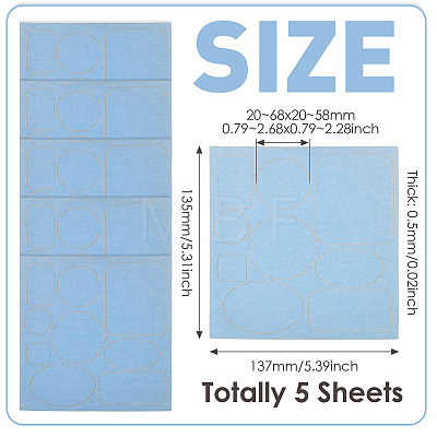 5 Sheets Denim Self-adhesive Patches PATC-TA0001-61A-1