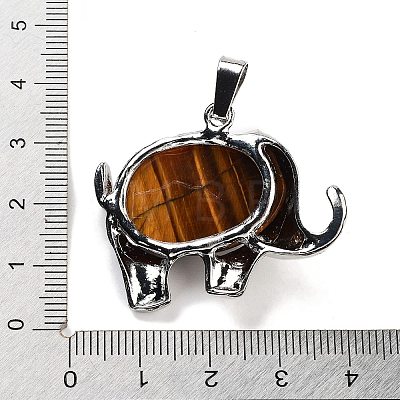 Natural Tiger Eye Pendants G-G112-01P-02-1