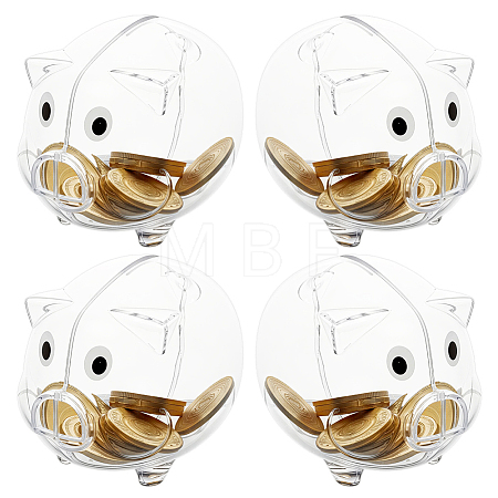 4Pcs Plastic Children's Money Banks AJEW-GO0005-16-1