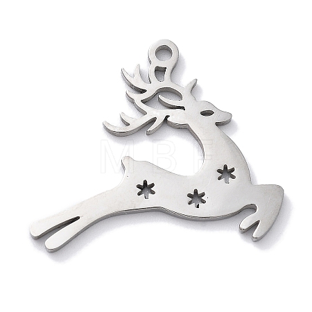 Christmas Theme Anti-Tarnish 304 Stainless Steel Pendants STAS-R003-04P-06-1