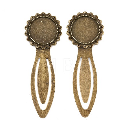 20mm Tray Bookmark Cabochon Settings X-PALLOY-S033-40AB-NR-1