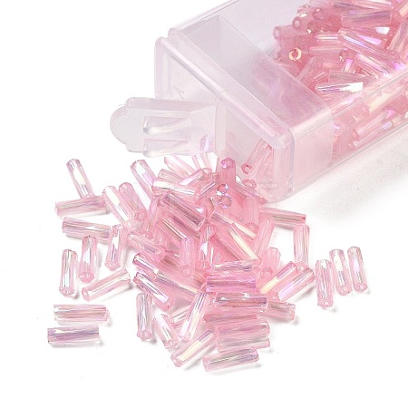 10G Ceylon Glass Twist Bugle Beads X-SEED-L012-01E-1