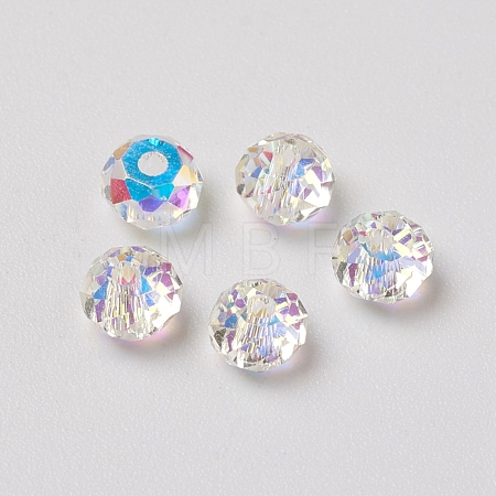 Electroplate Glass Beads X-RGLA-L024-H-001AB-1