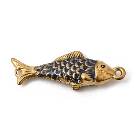 304 Stainless Steel Enamel Fish Connector Charms STAS-B128-55G-02-1