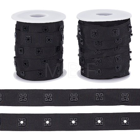 10 Yards Polyester Sewing Snap Button Tape DIY-OC0013-04A-1