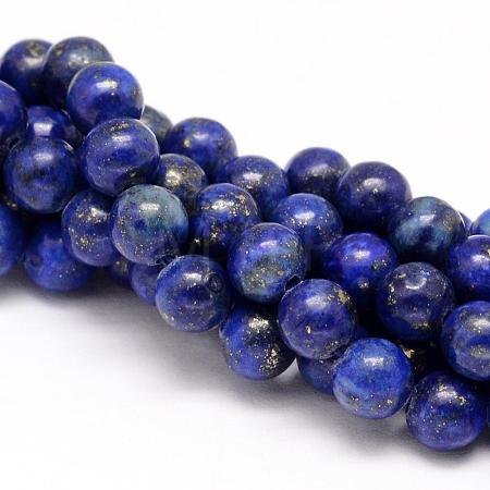 Natural Lapis Lazuli Round Beads Strands X-G-I181-10-6mm-1